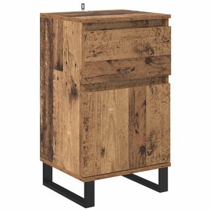 vidaXL Dressoir Oud hout 35 x 40 x 70 cm Bewerkt hout