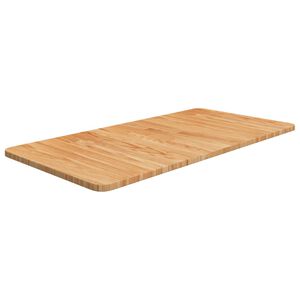 vidaXL Wastafelblad 80x40x1,5cm behandeld massief hout lichtbruin