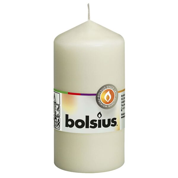 Bolsius Stompkaarsen 10 st 120x58 mm ivoor