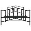 vidaXL Bedframe met hoofd- en voeteneinde metaal zwart 100x200 cm