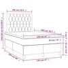 vidaXL Boxspring met matras en LED fluweel donkerblauw 120x200 cm