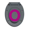 vidaXL Toiletbril soft-close ovaal grijs