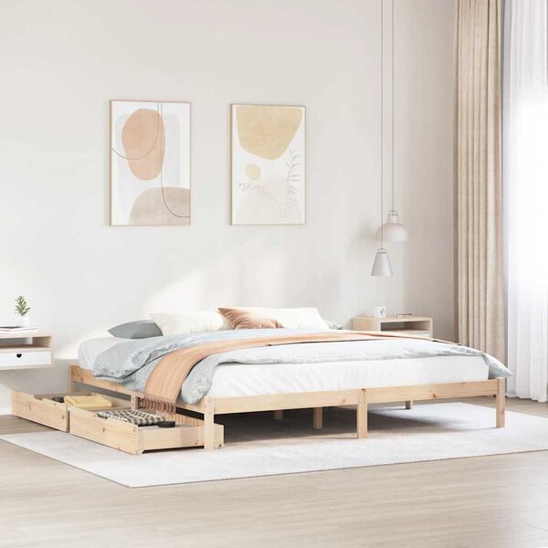 vidaXL Bedframe zonder matras massief grenenhout 180x200 cm