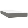 vidaXL Boxspring met matras en LED stof donkergrijs 120x190 cm