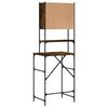 vidaXL Wasmachinekast 68x48,5x194 cm gerookt eikenkleurig