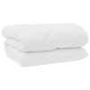 vidaXL Dekbed met Kussens 3 pcs Wit Microfiber en Dons Feather