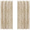 vidaXL Velvet Gordijnen 2 st Cr&egrave;me 245 x 140 cm Fluweel