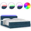 vidaXL Ottoman bed met matrassen en LED's 180x200cm fluweel