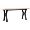 vidaXL Salontafel Y-frame 110x40x45,5 cm grenenhout en staal