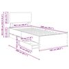 vidaXL Bedframe met lade Bruine eik 100 x 200 cm Geconstrueerd hout