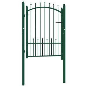 vidaXL Poort met speerpunten 104x109,5 cm staal groen