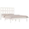 vidaXL Bedframe zonder matras massief grenenhout wit 120x190 cm