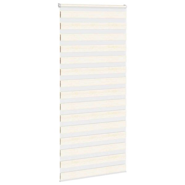 vidaXL Zebra rolgordijn 115x200 cm stofbreedte 110,9 cm marmerbeige