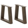 vidaXL Salontafelpoten 2 st V-vormig 30x(30-31,3) cm staal naturel