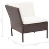 vidaXL 8-delige Loungeset met kussens poly rattan bruin