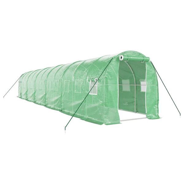 vidaXL Tuinkas met stalen frame 24 m&sup2; 12x2x2 m groen