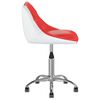 vidaXL Eetkamerstoel draaibaar kunstleer rood en wit