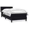 vidaXL Boxspring met matras fluweel zwart 100x220 cm