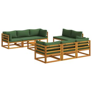vidaXL 9-delige modulaire tuinloungeset Naturel Massief Acaciahout