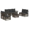 vidaXL Tuinbankenset 8 st Grijs poly rattan