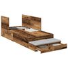vidaXL Opbergbedframe met lade met opslag Oud Hout 90 cm Bewerkt hout