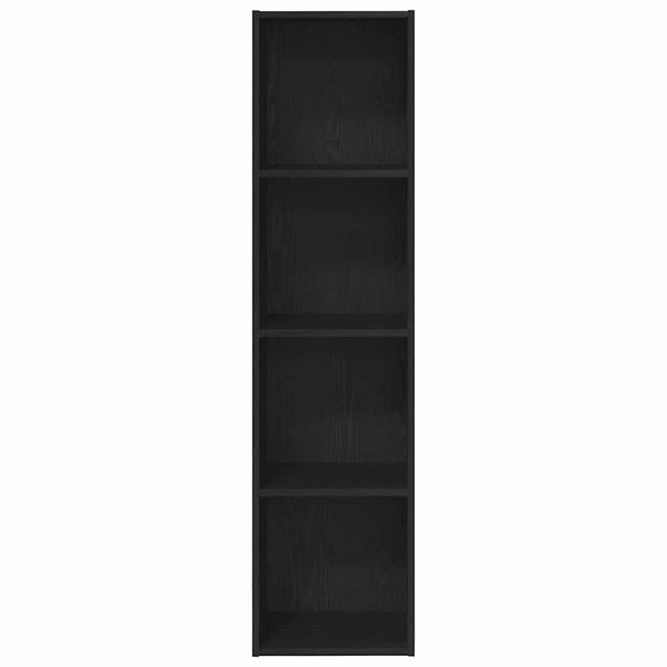 vidaXL Boekenkast met plank Zwart Eiken 143 x 30 x 36 cm Bewerkt hout