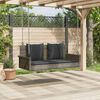 vidaXL Schommelbank met kussens 119x56x48 cm poly rattan grijs