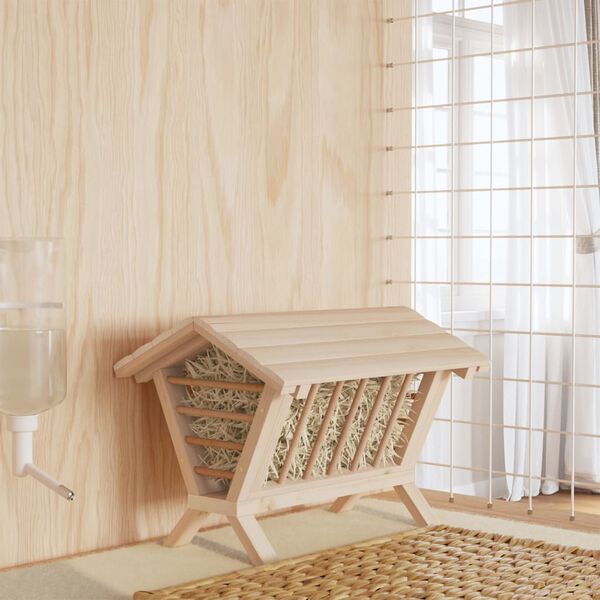 vidaXL Hooiruif voor konijnen 44x33x33 cm massief vurenhout