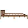 vidaXL Bedframe massief hout honingbruin 120x200 cm