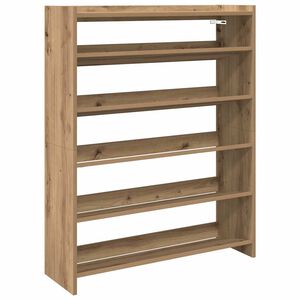vidaXL Schoenenrek 80x25x100 cm bewerkt hout artisanaal eikenkleur