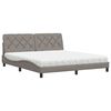 vidaXL Bed met matras stof taupe 180x200 cm