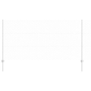 vidaXL Hek met Paal Zilverkleurig