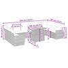 vidaXL 11-delige Tuinset met kussens poly rattan beige