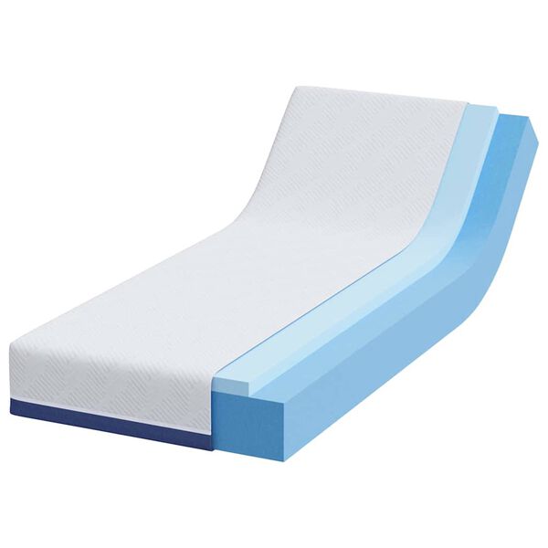 vidaXL Matras Wit en Blauw 80 x 200 cm Jacquard stof