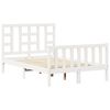 vidaXL Bedframe met hoofdbord massief hout wit