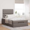 vidaXL Ottoman bed met matras en LED's 120x200cm stof taupe