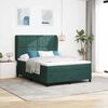 vidaXL Boxspringbed met matras Donkergroen 190 x 140 cm Polyester
