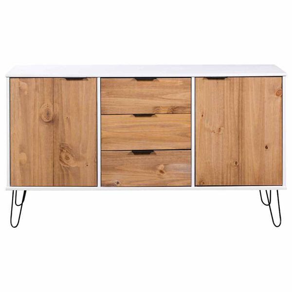 vidaXL Dressoir New York 130,6 x 43 x 73,6 cm Massief grenenhout
