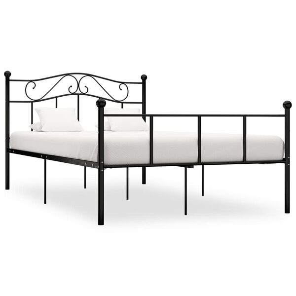 vidaXL Bedframe metaal zwart 120x200 cm