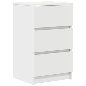 vidaXL Nachtkastje met 3 lades 39x35x65 cm wit
