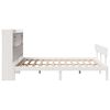 vidaXL Bed met boekenkast zonder matras grenenhout wit 180x200 cm