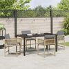 vidaXL Tuin Eetset 5 pcs Beige poly rattan