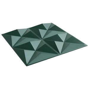 vidaXL Wandpanelen 12 st 50 x 50 cm Origami Groen XPS Schuim