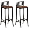 vidaXL Barstoelen 2 st massief gerecycled hout