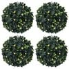 vidaXL Kunstbuxusballen met LED-verlichting 4 st 12 cm groen