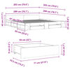 vidaXL Bedframe met lades bewerkt hout zwart 200x200 cm