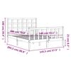 vidaXL Bedframe zonder matras massief grenenhout wit 140x200 cm