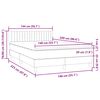 vidaXL Boxspring met matras en LED fluweel roze 140x220 cm