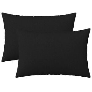 vidaXL Kussensloop 2 pcs HEERLEN Zwart 30 x 50 cm