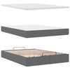vidaXL Bed met matras 140x200 cm stof donkergrijs